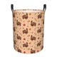 thumbnail image 1 of Balery Turkey And Autumn Leaves Cesta de ropa redonda con asas, impermeable, independiente, para ropa, juguetes, dormitorio y familia-Medium, 1 of 6