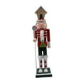 thumbnail image 3 of Cascanueces Decoración navideña Figura de cascanueces Centro de mesa Coleccionable Abrigo rojo, 3 of 9