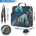 thumbnail image 2 of FORMRS Zipper Binder with Shoulder Strap 1.5-inch Ring 500 Sheet Capacity File Bag, Blue Planet, 2 of 5