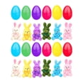 thumbnail image 1 of Huevos de Pascua con animales de peluche favores de fiesta bricolaje de cesta de decoración suave rellenos para niños cumpleaños amigos 12 set, 1 of 8