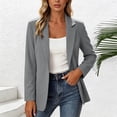 thumbnail image 3 of Perfectbot Women Open Front Blazer Jacket, Long Sleeve Lapel Casual Suit Coat for Office Business Outfits, 3 of 5