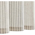 thumbnail image 5 of Vangao Kitchen Valance Linen Stripe Short Curtain 1 Panel Farmhouse Country Pinstripe Light Filtering Rod Pocket Window Treatment 18 inch Grey on Beige, 5 of 7