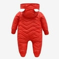 thumbnail image 4 of Krdevn Baby Boys Snowsuit Winter Warm Insulated Jumpsuit Cold Weather Outdoor Outfit for Toddlers,Color:Red,Size:0-3 Months, 4 of 7
