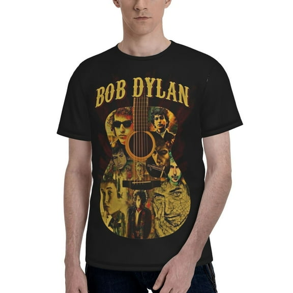 Men T-shirts BOB-DYLAN MUSIC Short Sleeve Crew Neck T Shirts Tee Tops For Men XXL