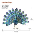 thumbnail image 4 of Alpine Corporation 23"H  Peacock Garden Statue, 4 of 12