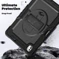 thumbnail image 3 of For iPad Pro 13 inch Case 2024 (M4), 360 Rotating Shockproof Cover with Stand, Screen Protector, Shoulder Strap, Black, 3 of 7