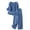 #35Blue, variant on Womens 2 Piece Sets Cotton Linen Boho 3/4 Sleeve Embroidered Tops Wide Leg Palazzo Pants Matching Summer Casual Gauze Outfits