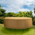 thumbnail image 1 of Patio Extra Extra Large Waterproof Round Oval Table & Chair Cover - Outdoor Patio Table Chair Combo Washable - Heavy Duty Furniture 136 Inch Combo Cover, 1 of 5