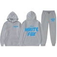 thumbnail image 1 of 2025 White Fox Unisex Letter Print Loose Hoodie Pants Set, 1 of 3