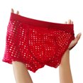 thumbnail image 2 of Arnsht Mens Boxer Briefs Breathable Mesh Underwear Hollowed Out Solid Color Vent Underpants Red XL, 2 of 3