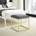 thumbnail image 5 of Modway Anticipate Velvet Fabric Upholstered Contemporary Modern Bench and Ottoman With Gold Black Stainless Steel Frame in Gold Gray, 5 of 5
