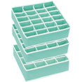 thumbnail image 4 of Simple Houseware Closet Socks Organizer, 24 and 16 Cell Drawer Dividers, 3 Pack, Turquoise, 4 of 4