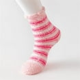 thumbnail image 2 of Likimi Fuzzy Fleece Socks For Men And Women Striped Print Winter Warm Casual Soft Socks Size A, 2 of 3