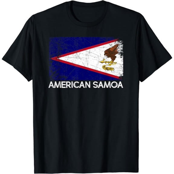 Samoan Flag T-Shirt | Vintage Made In American Samoa Gift