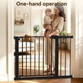 thumbnail image 3 of DOMIPET Pet Gate, 29.5''-40.5'' Wide Dog Gate for Doorways & Stairs, Black, 3 of 8