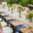 thumbnail image 5 of Cloth Napkins Set of 4 - 20x20 Inches, Navy Blue Geometric Washable Reusable Table Napkins, Aesthetics Contemporary Soft & Absortbent Dining Napkin for Party Wedding Hotel Restaurant, 5 of 9