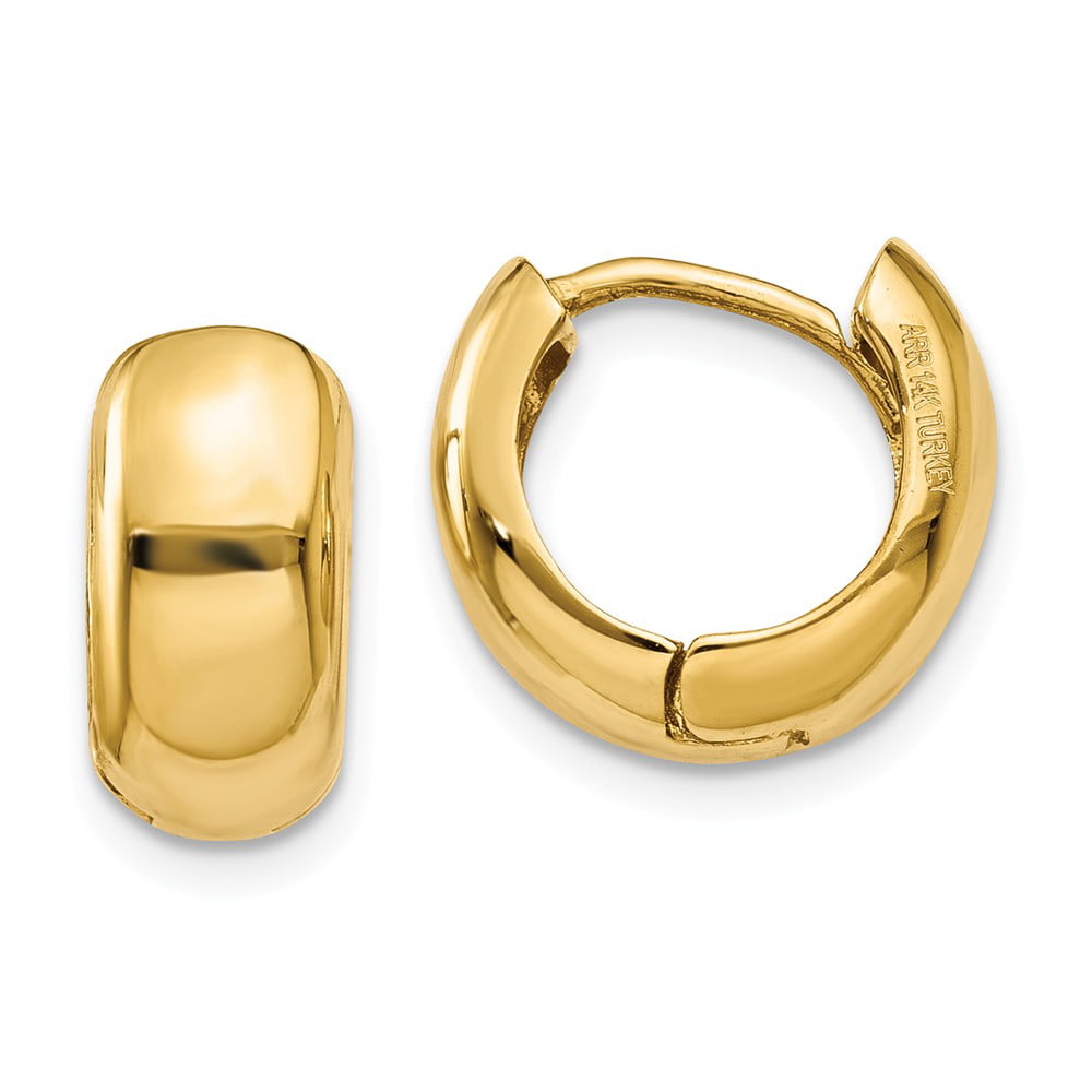 6mm Jewel Tie 10k Yellow Gold Polished Hoop Earrings