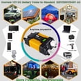 thumbnail image 2 of Modified Sine Inverter High Frequency 6000W Peak Power Inverter DC to AC Converter Car Power Inverter with 2.1A Dual USB Port Battery Clips LED Battery Capacity Display, 2 of 7