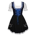 thumbnail image 2 of Edelweiss Creek 3 Piece Short German Oktoberfest Dirndl Dresses for Women - Black and Blue, 2 of 6