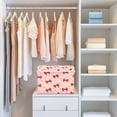 thumbnail image 6 of Large Fliplid Foldable Storage Bin Boxes Cubes Baskets with 2 Handles for Clothes Books 16.5x12.6x11.8 Inch Red Bows and Polka Dots, 6 of 7