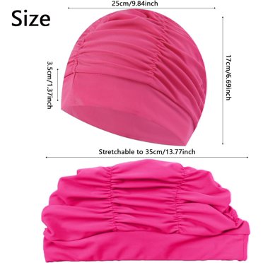 Shorts Women Beemo Swim Bathing Cap Turban Polyester For Women & Girls - Red Shower Cap