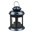 thumbnail image 1 of Farol de cristal y metal con candelabro, luz de viento, para jardín, 9,6 x 9,6 x 12,5 cm k negro, 1 of 9