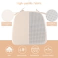thumbnail image 3 of Beige Chair Cushion for Dining Chair,Indoor Outdoor Kitchen Chair Pad, Dining Seat Cushion,Set of 2, 3 of 9