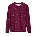 thumbnail image 4 of Fznquz Work Tops for Women Winter Crewneck Pink Pullover Shirts Plus Size Plain Long Sleeve Fashion, 4 of 8