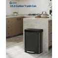 thumbnail image 6 of 16 gal / 60 L Stainless Steel Trash Can with Soft Close Lid, Large Rustproof Kitchen Garbage Bin with Liner Rim, Durable Metal Construction for Home Kitchen  or Office Use, 6 of 9