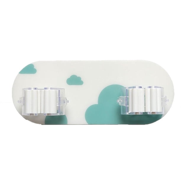 Billuyoard De Pared Mopa Organizador Cepillo Escoba Percha Almacenaje Estante Cocina Tool Almacenamiento y organización del hogar Azul 7*20cm