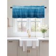 thumbnail image 2 of Valances for Windows Blue Sea Rod Pocket Cafe Window Treatments Valance Curtains for Kitchen Bathroom Laundry Basement Windows 54"x18", 2 of 9