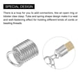 thumbnail image 4 of Uxcell 200 Pack Coil Cord Ends, 6x9mm Iron Spring Tube Cap Clasps for DIY Craft Making, Silver Tone, 4 of 6