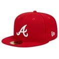 thumbnail image 3 of Men's New Era Red Atlanta Braves Logo 59FIFTY Fitted Hat, 3 of 5