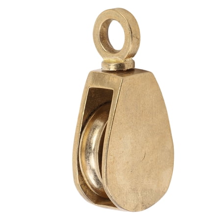 M Buder Flag Rope Pulley Block 1.5 inches / 38 mm Solid Brass 360-Degree Rotatable Lifting Pulley for Boat Ship Yacht Marine Signal Ropes up to 0.51 inches / 13 mm