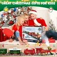 thumbnail image 4 of HopeRock Christmas Train Toy Set, Train Toys for Boys with Smokes, Lights & Sound, Christmas Train w/Steam Locomotive Engine, Carriages and Tracks, Toddler Model Trains for 3 4 5 6+, 4 of 9