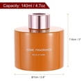 thumbnail image 2 of HARFINGTON 4pcs Empty Glass Diffuser Bottle 140ml/4.7oz Refillable Fragrance Accessories Aromatherapy Jar Container for Replacement Reed Diffuser DIY Home Bathroom Orange with Gold Tone Cap, 2 of 6