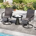 thumbnail image 4 of Gymax Patio Swivel Chairs Set of 2 w/ High Back & Round Metal Base for Backyard, 4 of 8