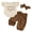 Khaki, variant on Aunties Bestie Baby Girl Clothes Aunt Saying Letter Embroidery Ruffle Romper Leopard Pant Headband
