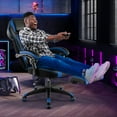 thumbnail image 4 of Costway Adjustable E-Sports Racing Style Chair with Padded Headrest, Lumbar Support Blue, 4 of 10