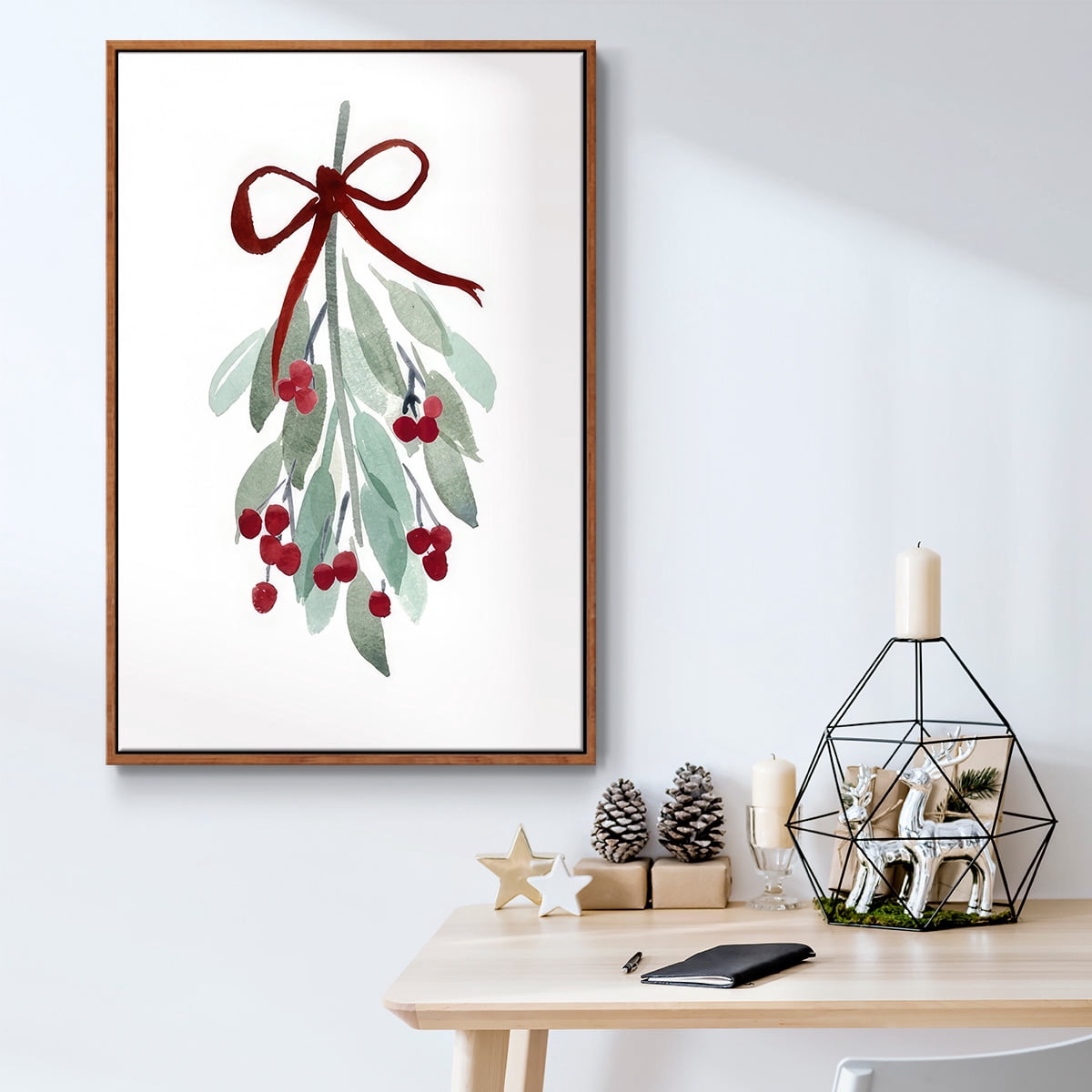 Come Across I - Framed Gallery Wrapped Holiday Canvas - 25 x 37 - Rosewood Frame