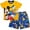 Yellow, variant on Mickey Mouse, Donald Duck and Pluto Boys 2 Piece Pajama Short Set, Toddler