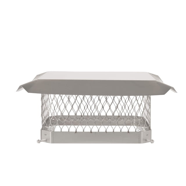 Tapa de chimenea HY-C Shelter 13 x 13 cm de acero inoxidable