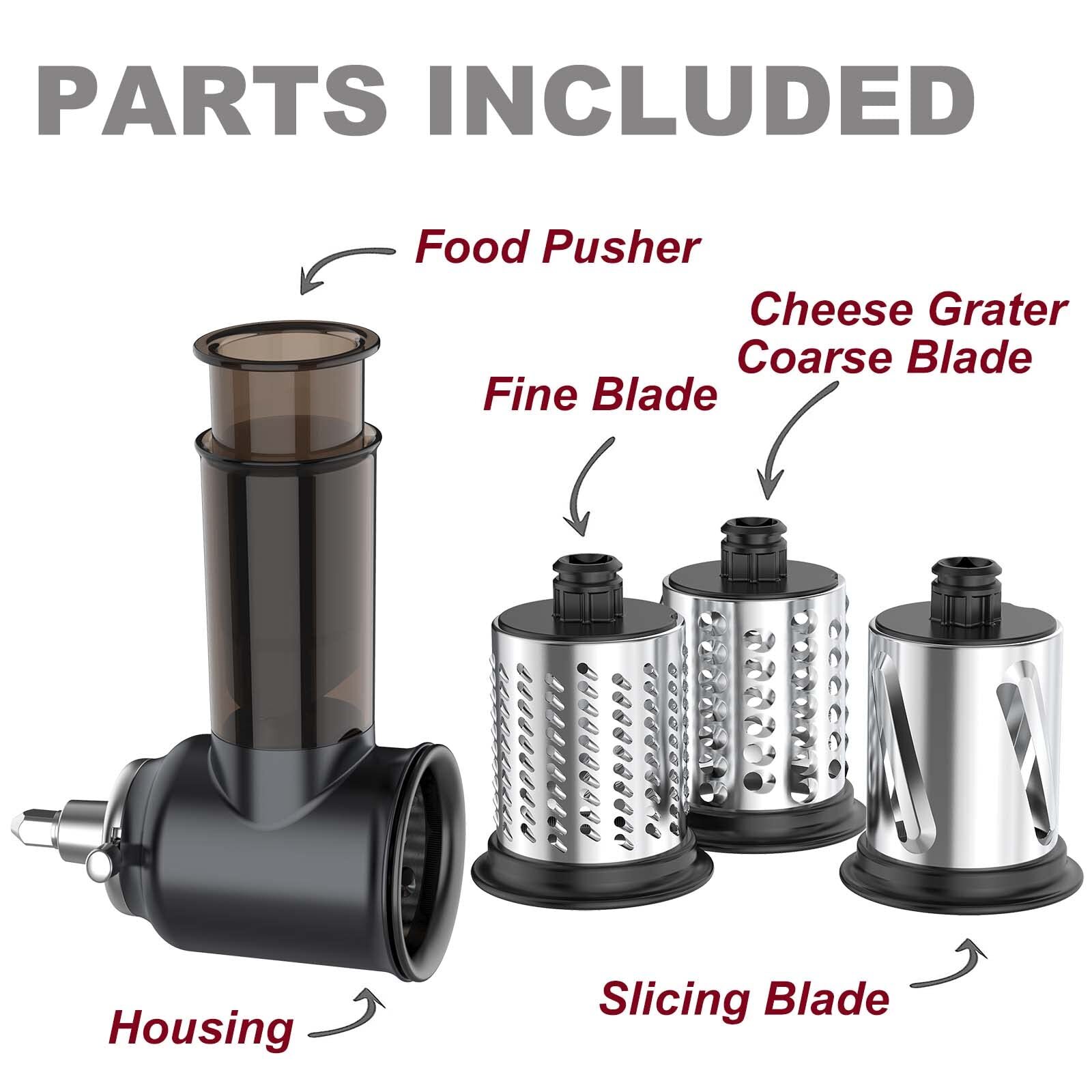 InnoMoon Slicer Shredder Attachment Set with Cheese Grater - Compatible with KitchenAid Stand Mixer - image 2 of 6