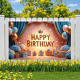 thumbnail image 6 of Decorative Balloons Happy Birthday Banner Floral Design Gift Boxes for Party Celebration Indoor Decoration, 6 of 7