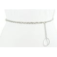 thumbnail image 3 of Women Silver Metal Chain Links Skinny Band Fashion Belt XL XXL, 3 of 7