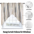 thumbnail image 6 of Swag Curtains Valances for Windows, Neutral Beige Gray Short Kitchen Window Curtains Over Sink, Abstract Grunge Modern Art Cafe Curtains Panel Set Of 2,Rod Pocket, 36 Inches Length, 6 of 8