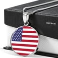 thumbnail image 2 of Collier Drapeau Américain en Acier Inoxydable Ou or 18k 18-22 Pouces, 2 of 7