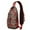 Brown Christmas Dessert, variant on Sling Backpack,Brown Christmas Snowflake Pattern Crossbody Bag with Water Bottle Holder,Waterproof Sling Bag for Men/Women with Chest Phone Holder for Hiking,Travel