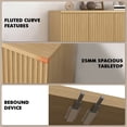thumbnail image 4 of Rumiiro Fluted Sideboard Buffet Credenza Modern Minimalist 4 Doors, Adjustable Shelves, Rebound Device, 1 Piece, 63 x 16 x 30 in, Wood, 4 of 6