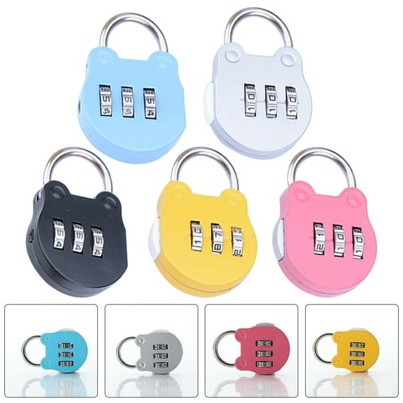LEORX Padlock For Luggage Combination Locks Plastic 5Pcs Security Lock